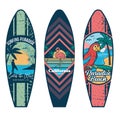 Surfboard set prints Royalty Free Stock Photo